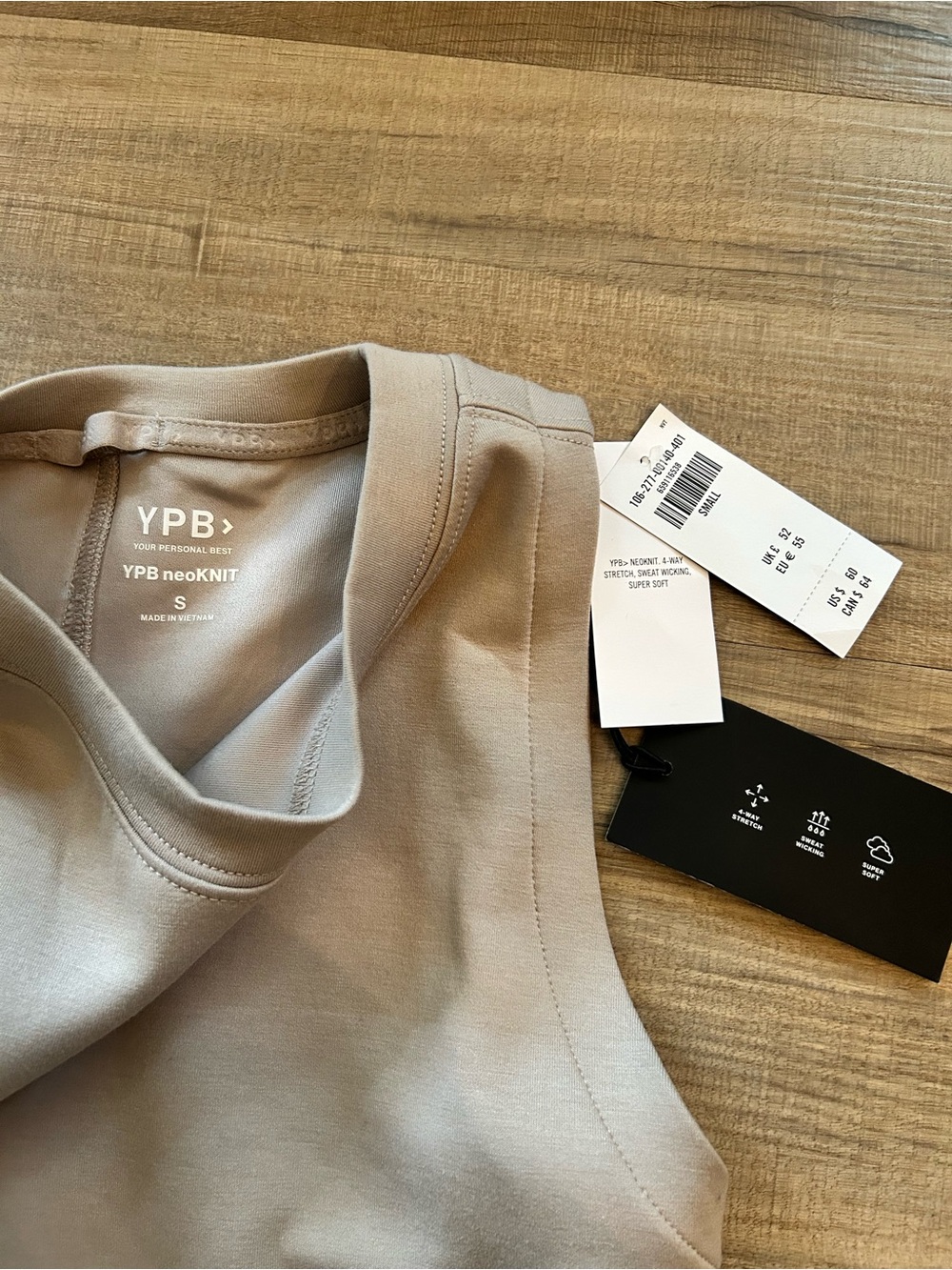 NWT Abercrombie & Fitch YPB neoKNIT Fitted Dress in Sand Taupe - Picture 6 of 9